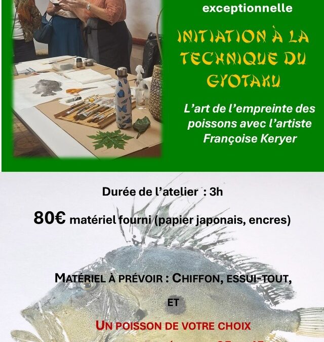 Atelier de Gyotaku – Samedi 17 mai 2025- 15h à 18h